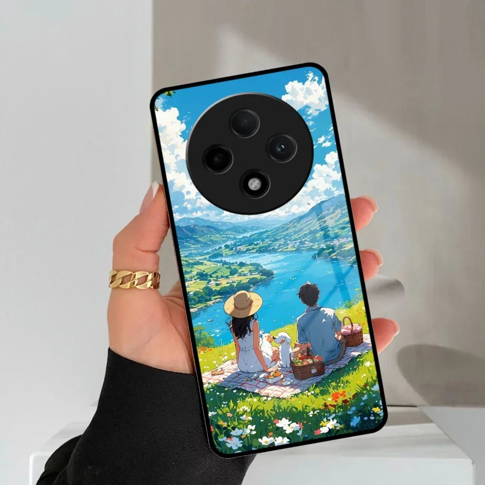 Lakeside Whimsy Glass Case Cover For Oppo - ShopOnCliQ