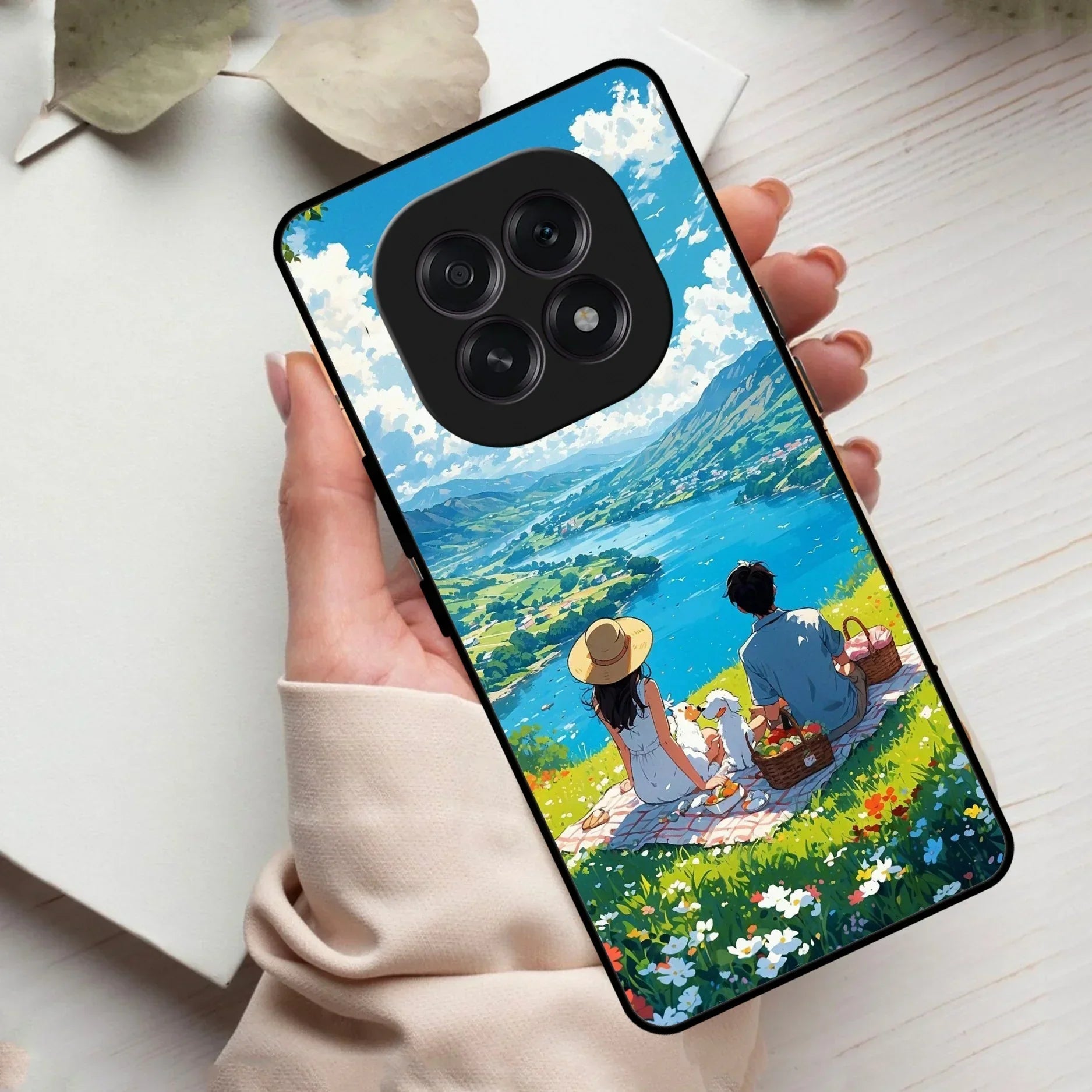 Lakeside Whimsy Glass Case Cover For Oppo - ShopOnCliQ