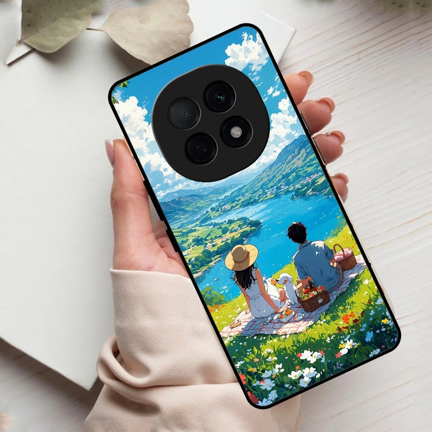 Lakeside Whimsy Glass Case Cover For Oppo - ShopOnCliQ