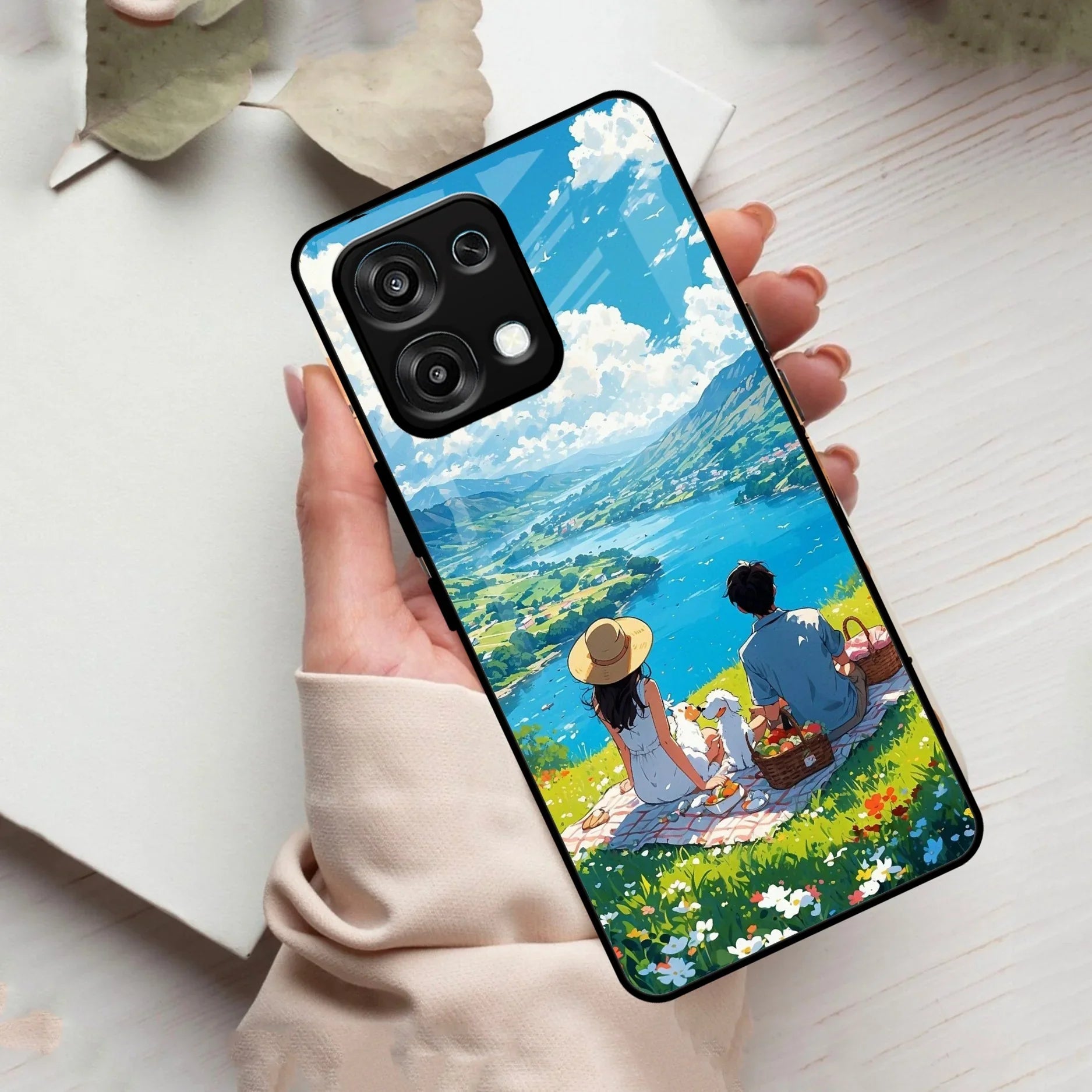Lakeside Whimsy Glass Case Cover For Oppo