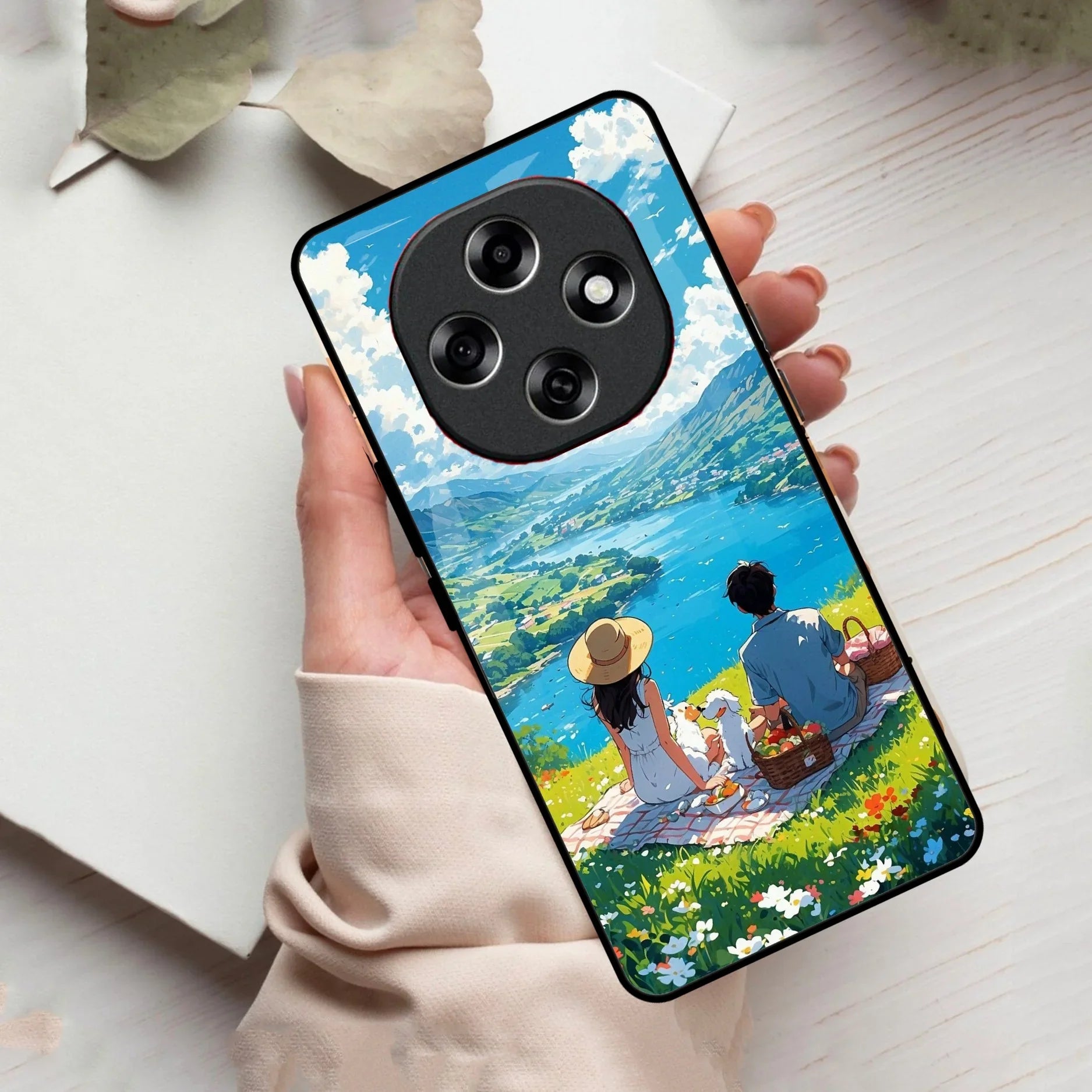 Lakeside Whimsy Glass Case Cover For Oppo