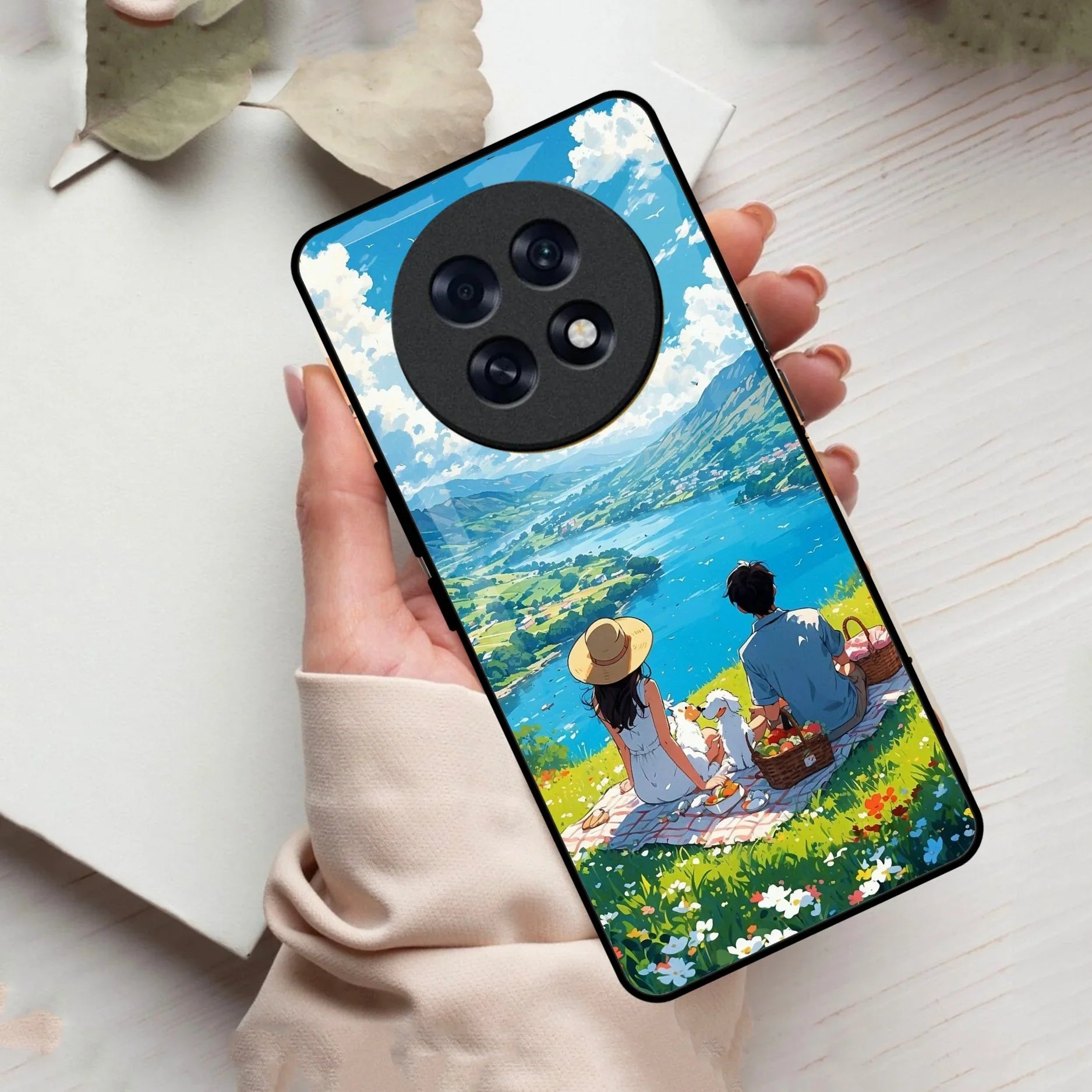 Lakeside Whimsy Glass Case Cover For Oppo