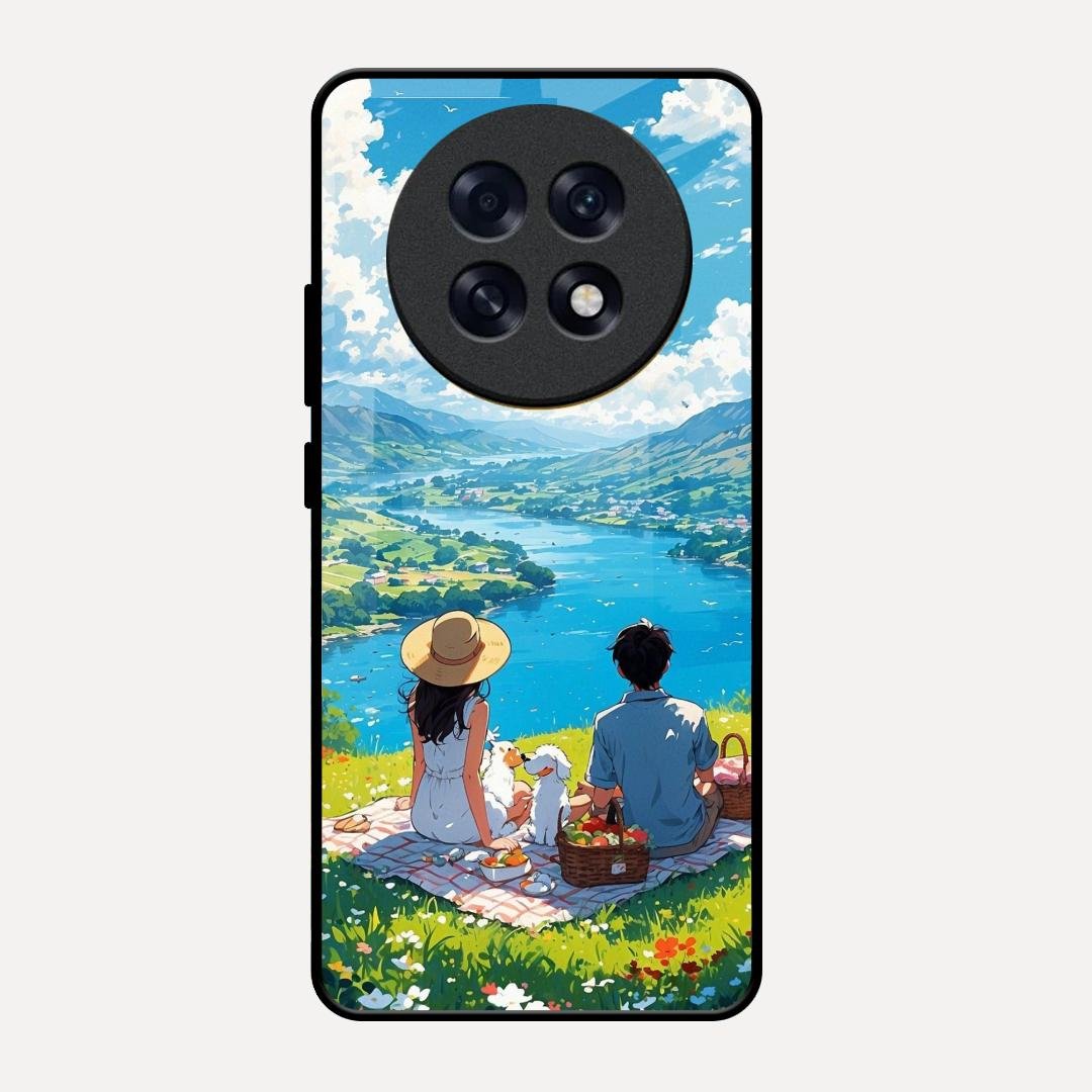Lakeside Whimsy Glass Case Cover For Oppo F31 Pro Plus 5G