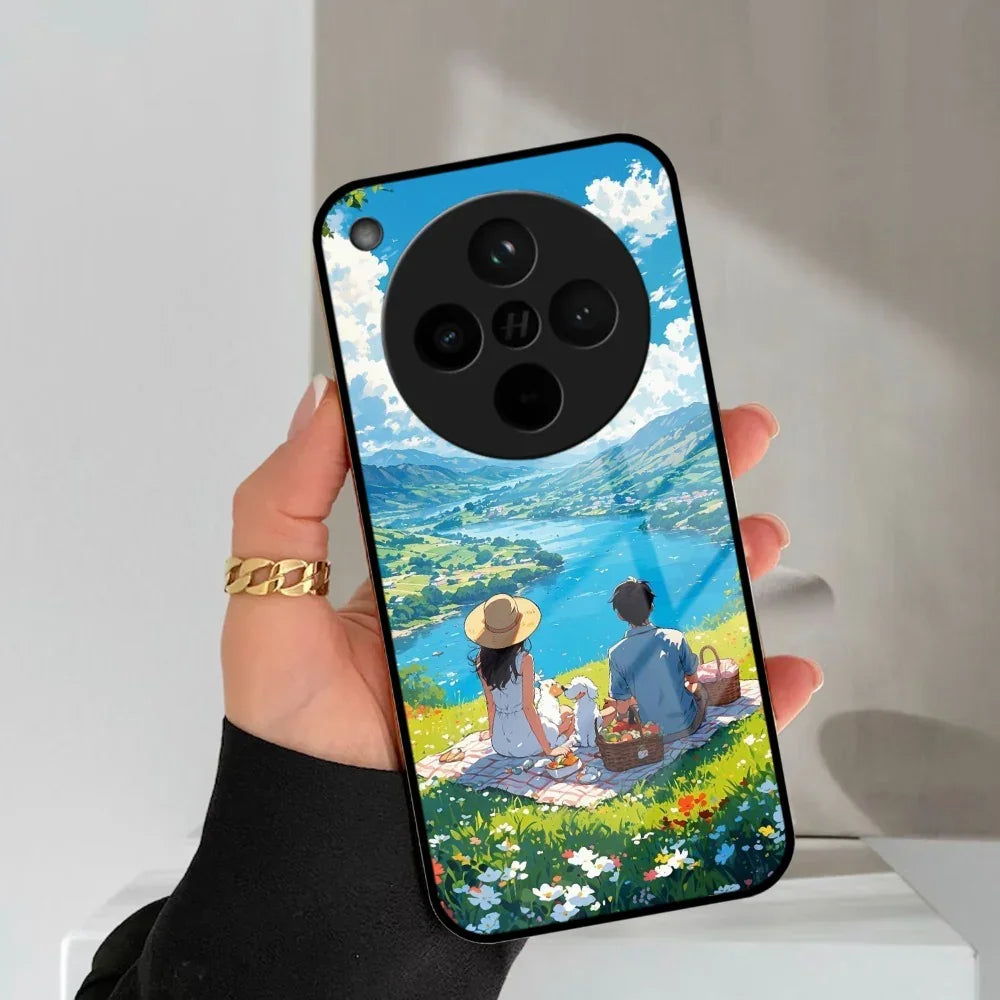 Lakeside Whimsy Glass Case Cover For Oppo - ShopOnCliQ