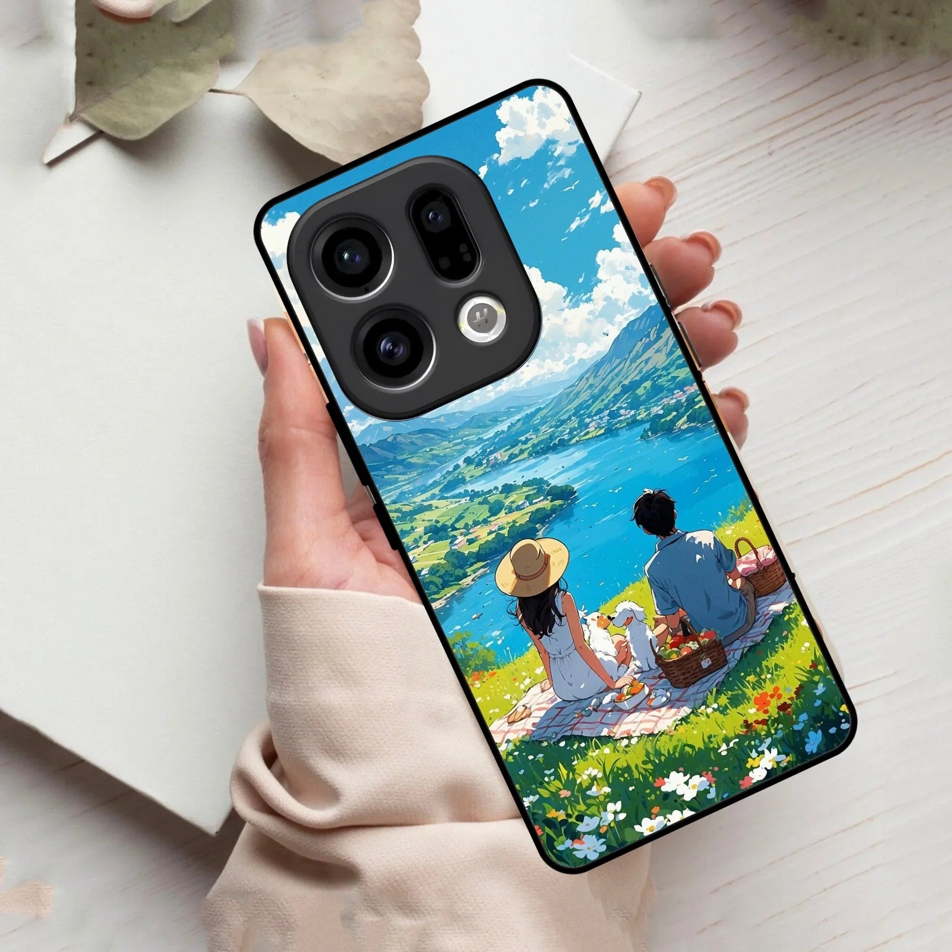 Lakeside Whimsy Glass Case Cover For Oppo