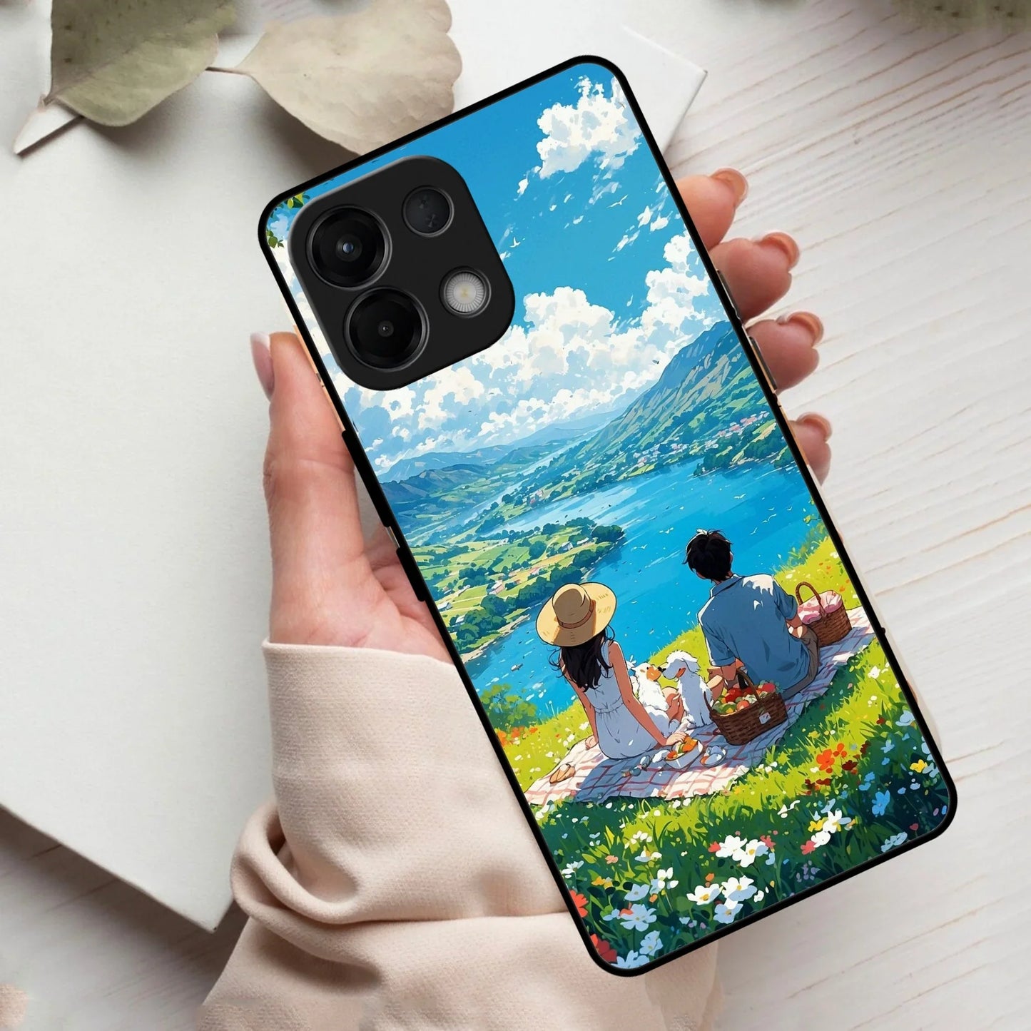 Lakeside Whimsy Glass Case Cover For Oppo - ShopOnCliQ