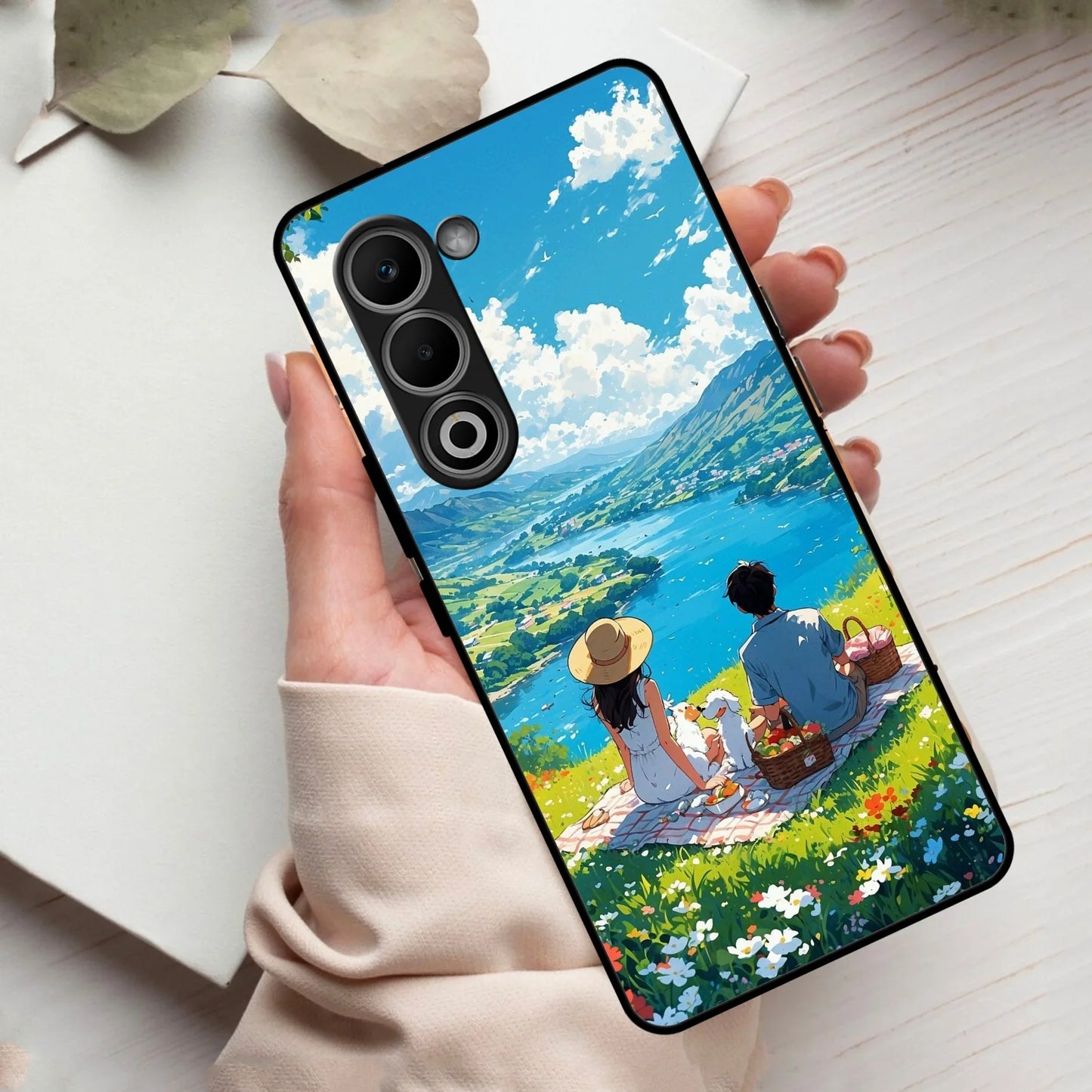 Lakeside Whimsy Glass Case Cover For Oppo - ShopOnCliQ