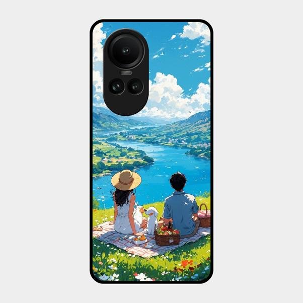 Lakeside Whimsy Glass Case Cover For Oppo Reno 10 5G