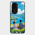 Lakeside Whimsy Glass Case Cover For Oppo Reno 10 Pro Plus 5G