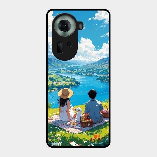 Lakeside Whimsy Glass Case Cover For Oppo Reno 11 5G