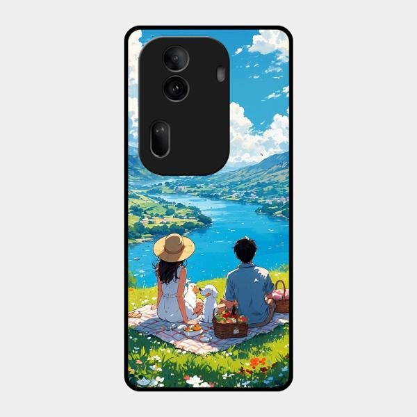 Lakeside Whimsy Glass Case Cover For Oppo Reno 11 Pro 5G