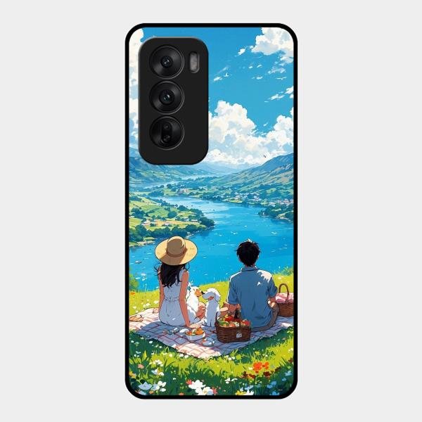 Lakeside Whimsy Glass Case Cover For Oppo Reno 12 5G