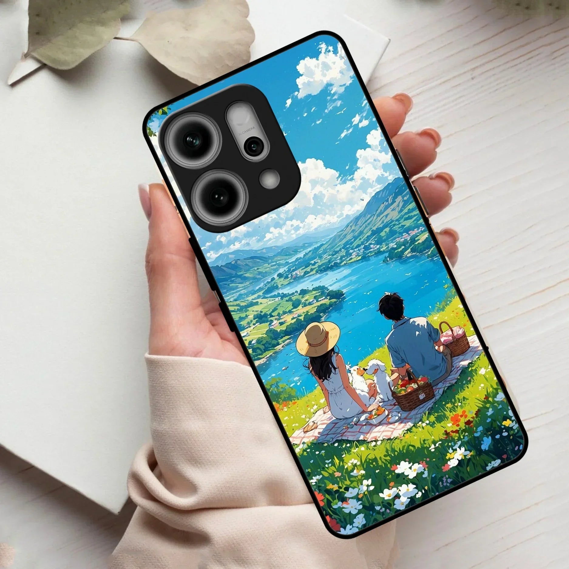 Lakeside Whimsy Glass Case Cover For Oppo - ShopOnCliQ