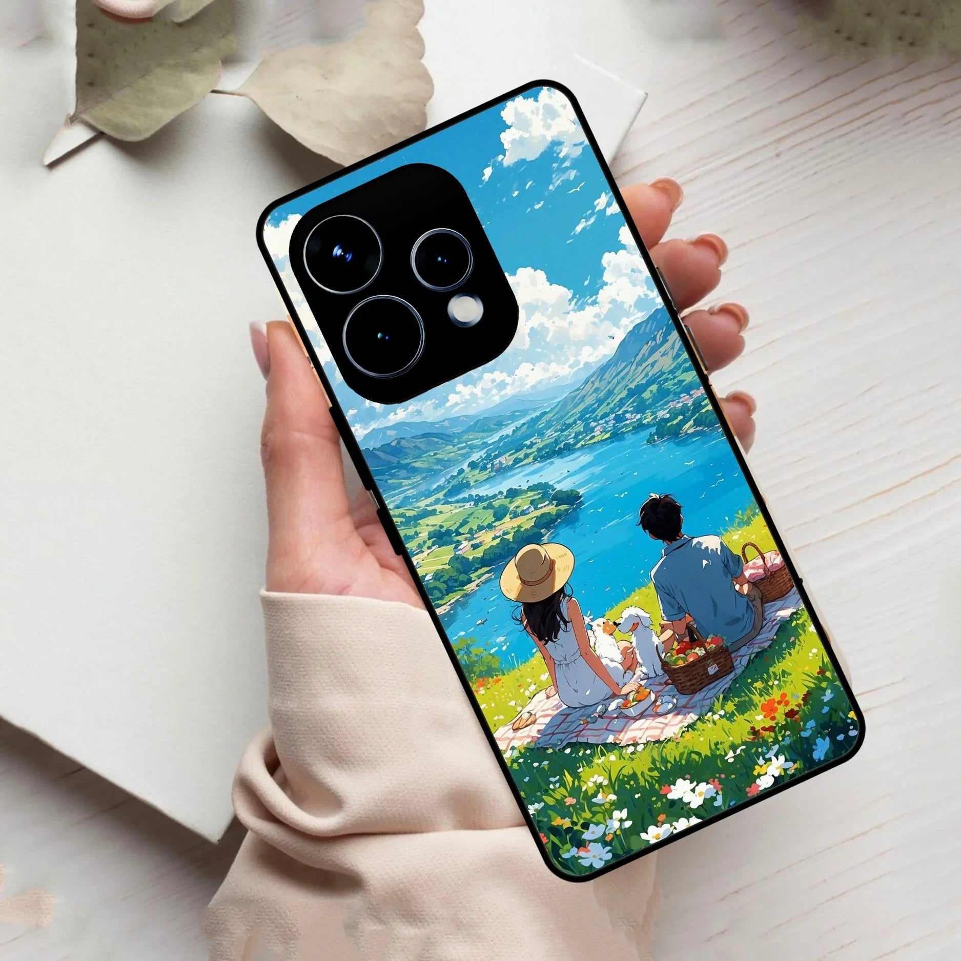 Lakeside Whimsy Glass Case Cover For Oppo