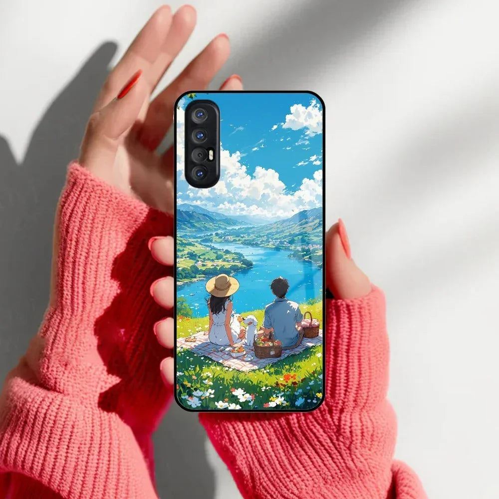 Lakeside Whimsy Glass Case Cover For Oppo - ShopOnCliQ