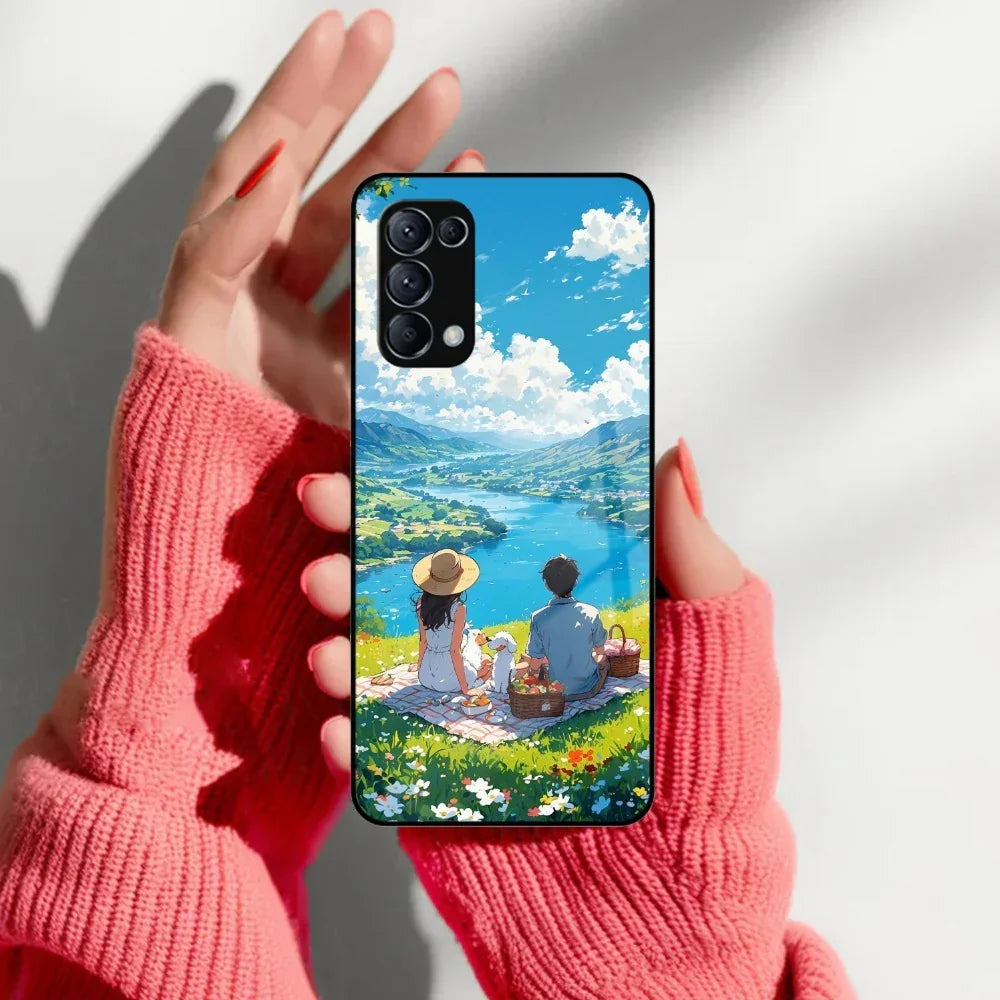 Lakeside Whimsy Glass Case Cover For Oppo - ShopOnCliQ