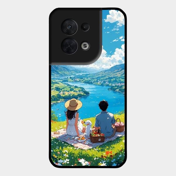 Lakeside Whimsy Glass Case Cover For Oppo Reno 8 5G