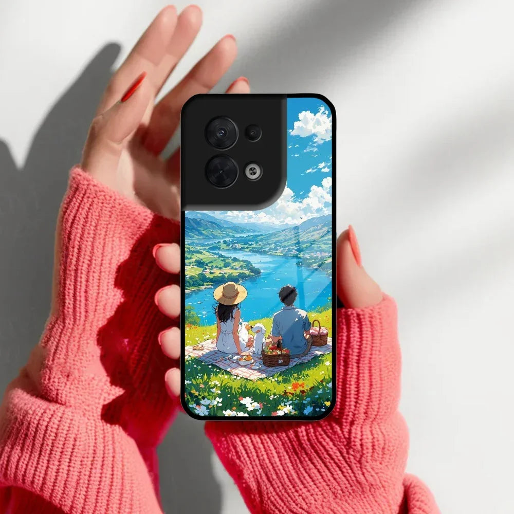 Lakeside Whimsy Glass Case Cover For Oppo - ShopOnCliQ