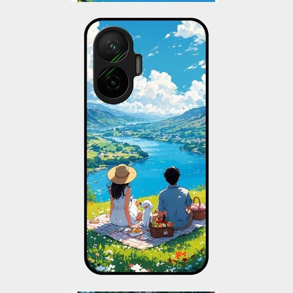 Lakeside Whimsy Glass Case Cover For Poco F7 5G