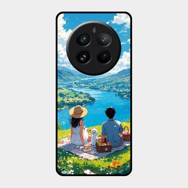 Lakeside Whimsy Glass Case Cover For Realme 12 Pro 5G