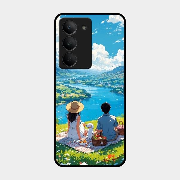 Lakeside Whimsy Glass Case Cover For Realme 14X 5G