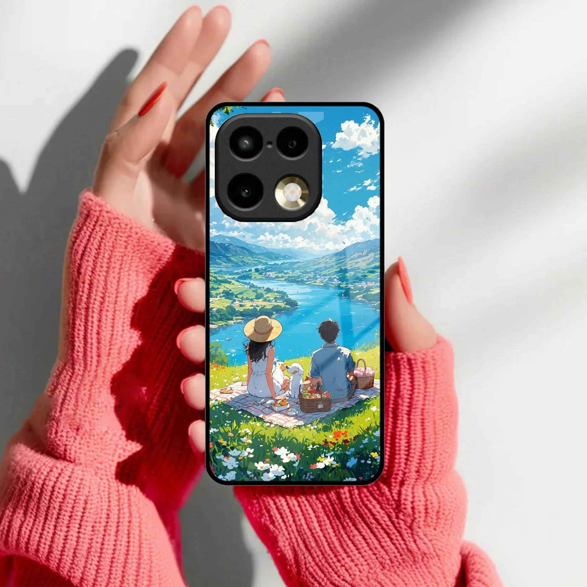 Lakeside Whimsy Glass Case Cover For Realme 16 Pro Plus 5G
