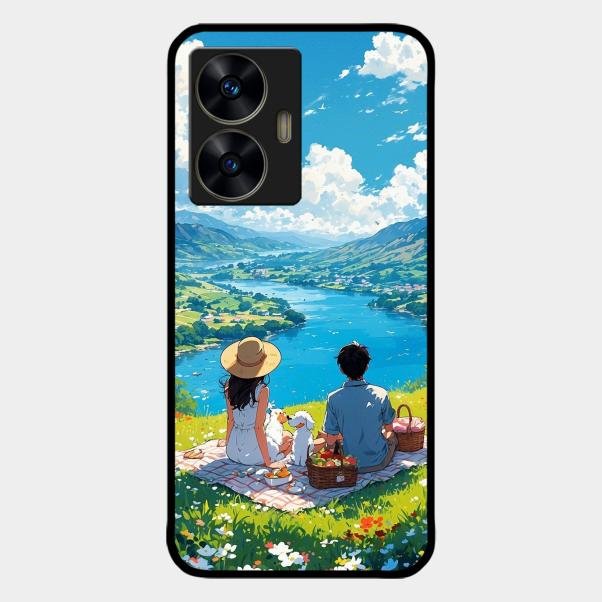 Lakeside Whimsy Glass Case Cover For Realme C55