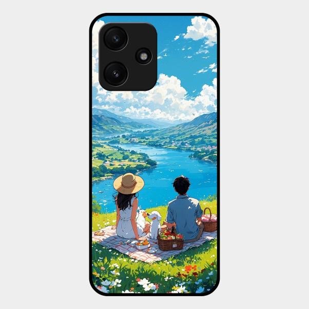 Lakeside Whimsy Glass Case Cover For Redmi 12 5G