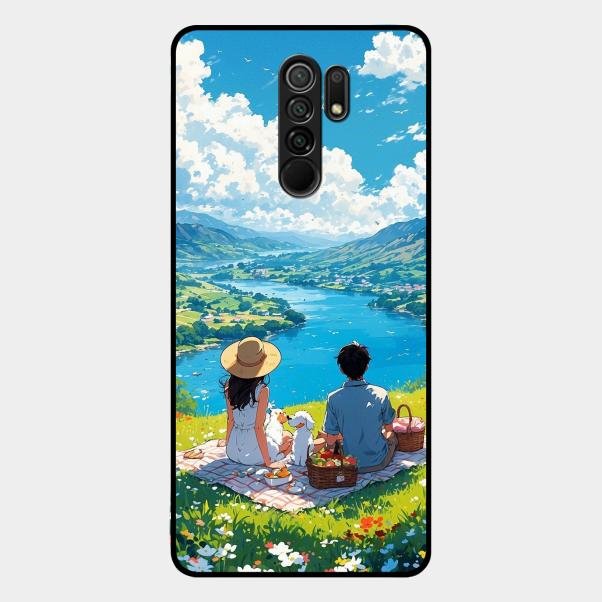 Lakeside Whimsy Glass Case Cover For Redmi 9 Prime