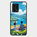 Lakeside Whimsy Glass Case Cover For Redmi Note 12 Pro Plus 5G