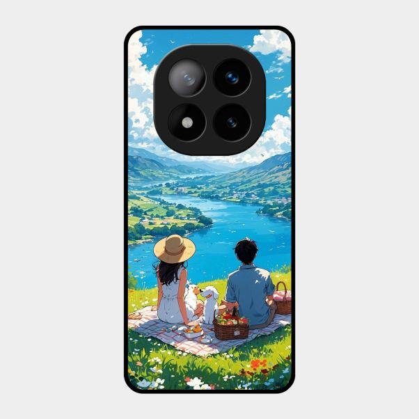 Lakeside Whimsy Glass Case Cover For Redmi Note 14 Pro Plus 5G