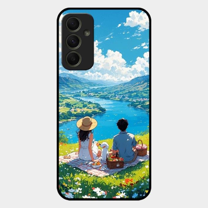 Lakeside Whimsy Glass Case Cover For Samsung Galaxy A34 5G