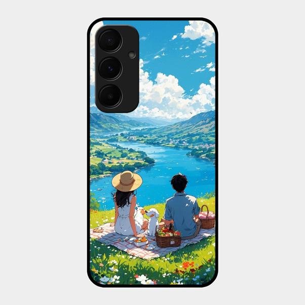 Lakeside Whimsy Glass Case Cover For Samsung Galaxy A35 5G