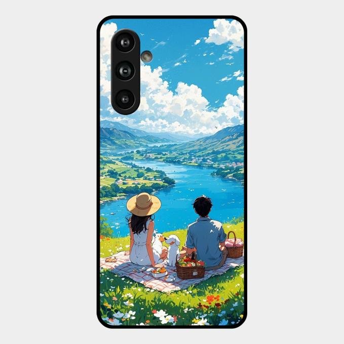 Lakeside Whimsy Glass Case Cover For Samsung Galaxy M54 5G