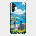 Lakeside Whimsy Glass Case Cover For Samsung Galaxy M34 5G