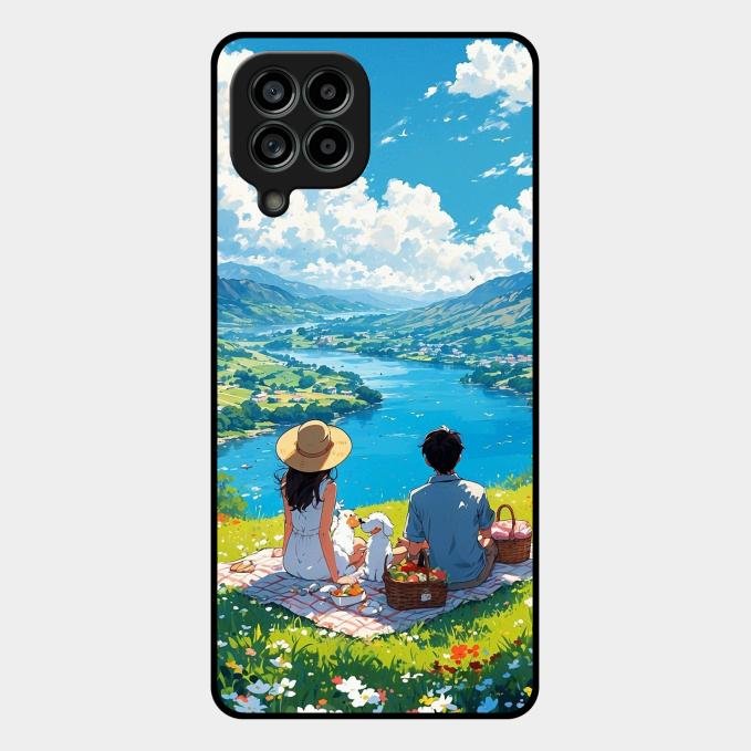 Lakeside Whimsy Glass Case Cover For Samsung Galaxy M53 5G