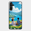 Lakeside Whimsy Glass Case Cover For Samsung Galaxy M55 5G