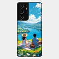 Lakeside Whimsy Glass Case Cover For Samsung Galaxy S21 Ultra