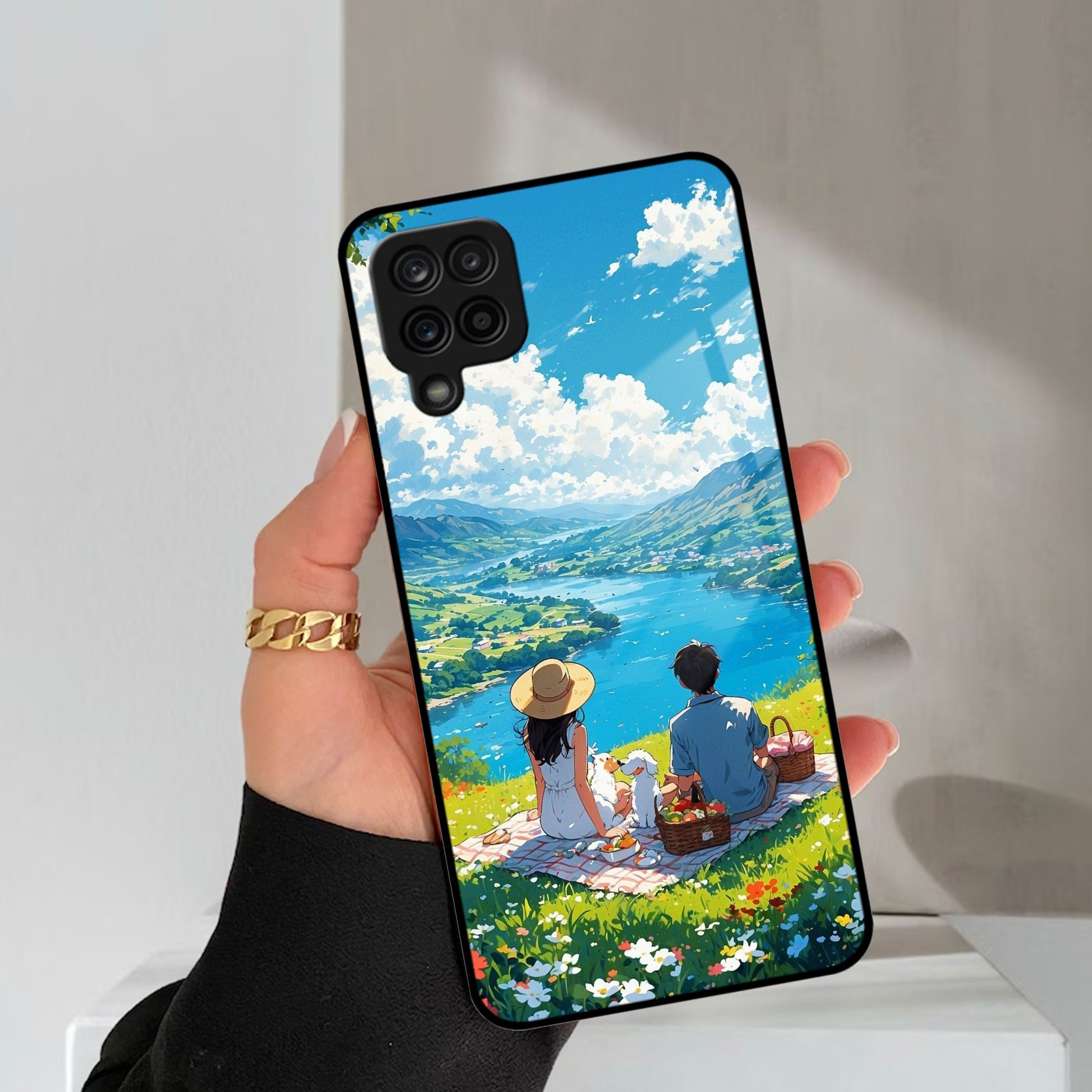 Lakeside Whimsy Glass Case Cover For Samsung Galaxy A42 5G