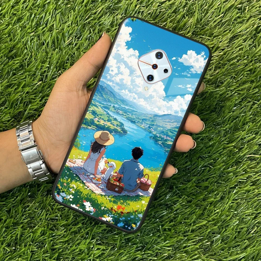 Lakeside Whimsy Glass Case Cover For Vivo - ShopOnCliQ