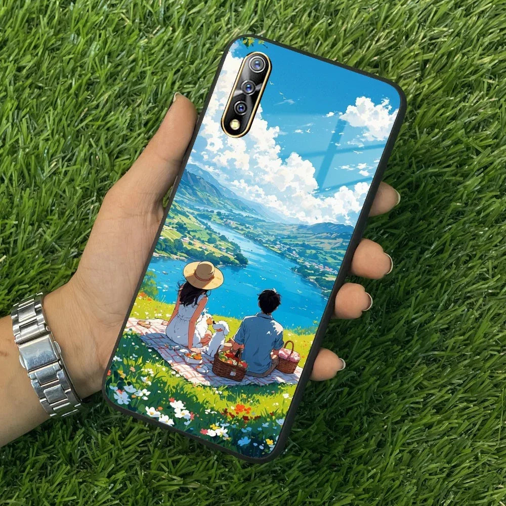Lakeside Whimsy Glass Case Cover For Vivo - ShopOnCliQ