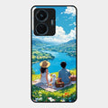Lakeside Whimsy Glass Case Cover For Vivo T1 44W 4G