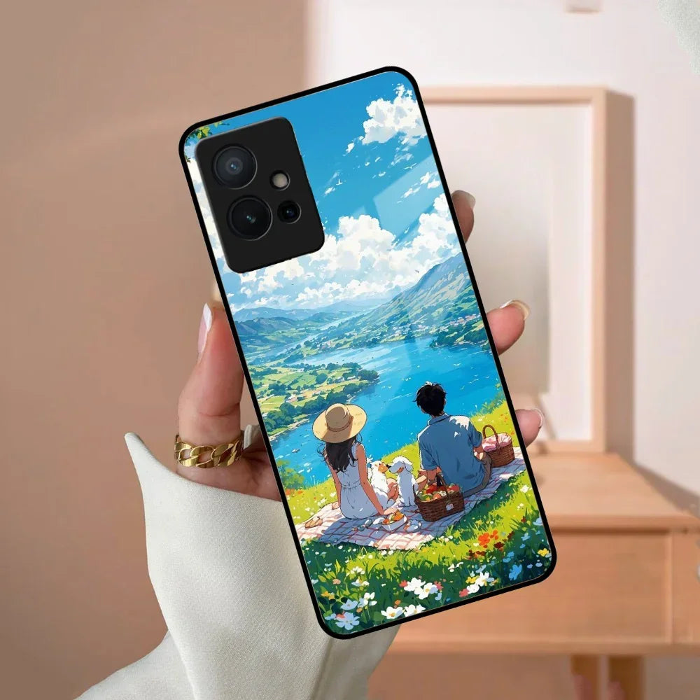 Lakeside Whimsy Glass Case Cover For Vivo - ShopOnCliQ