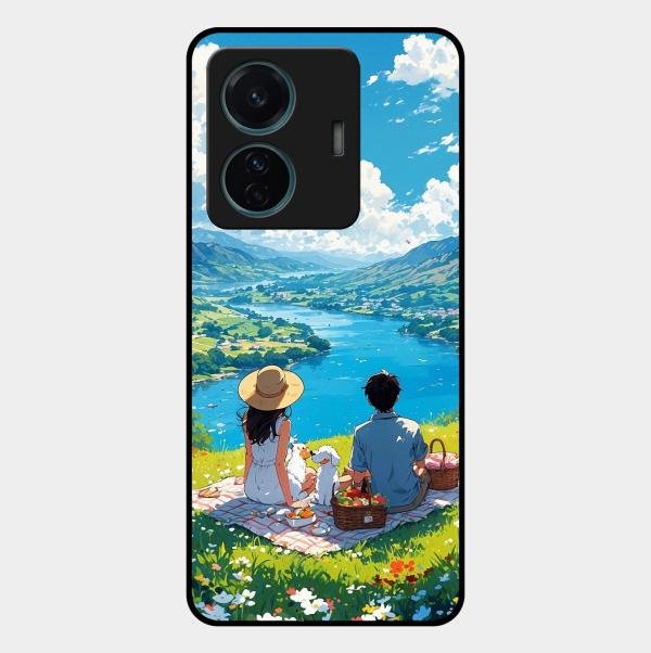 Lakeside Whimsy Glass Case Cover For Vivo T1 Pro 5G