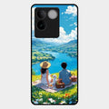 Lakeside Whimsy Glass Case Cover For Vivo T2 Pro 5G