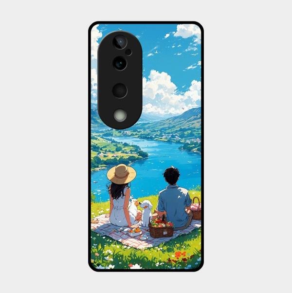 Lakeside Whimsy Glass Case Cover For Vivo T3 Ultra