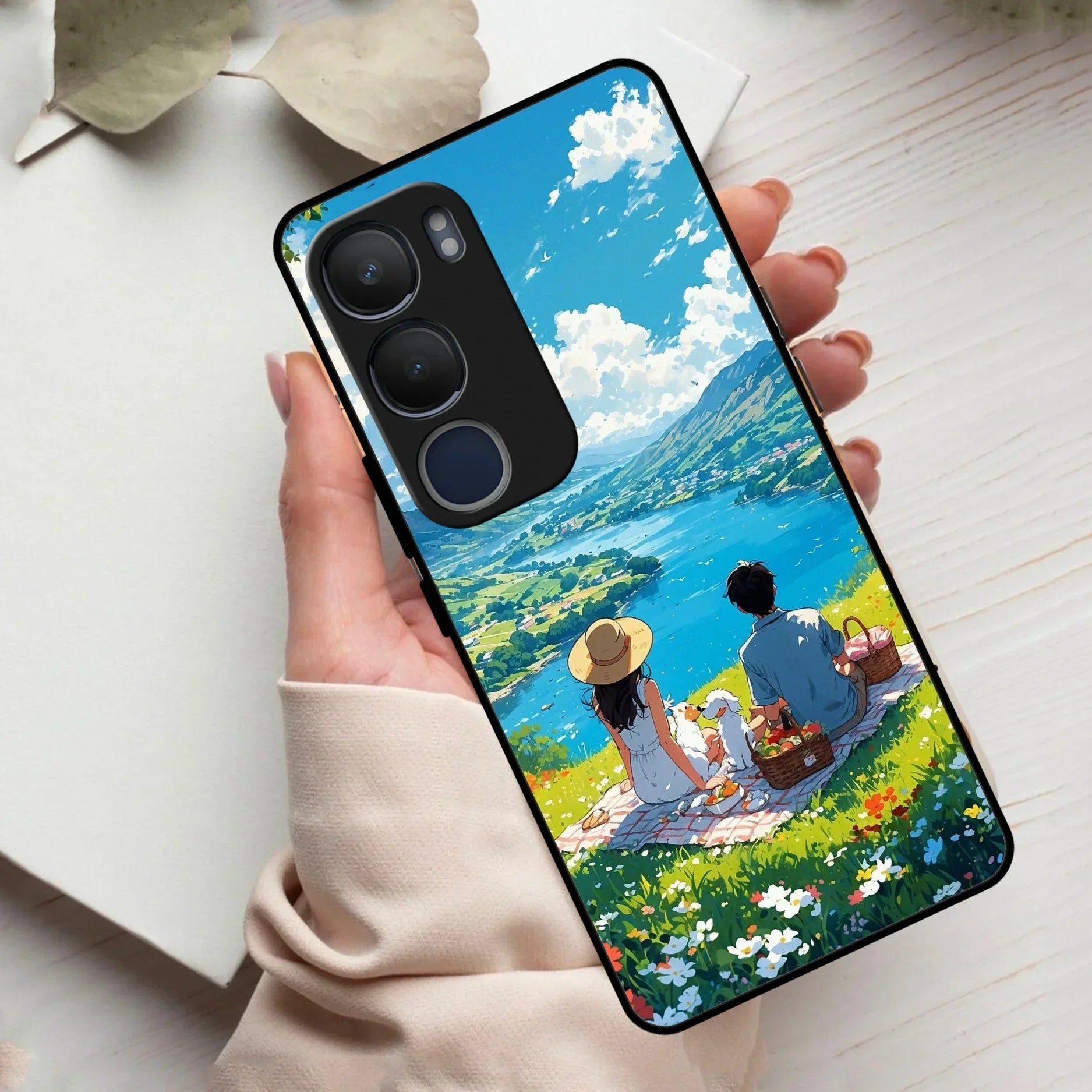 Lakeside Whimsy Glass Case Cover For Vivo - ShopOnCliQ