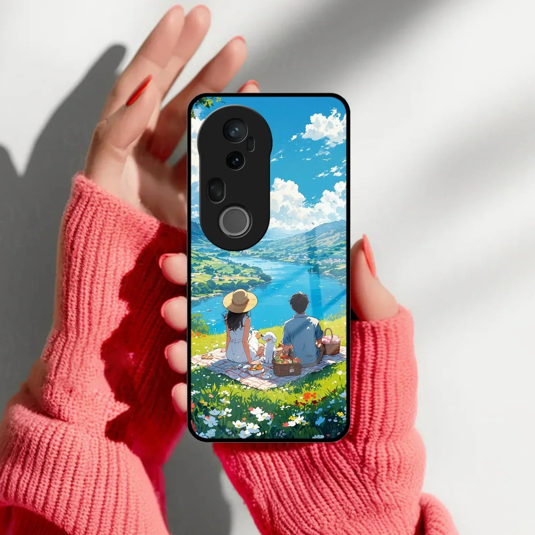 Lakeside Whimsy Glass Case Cover For Vivo - ShopOnCliQ