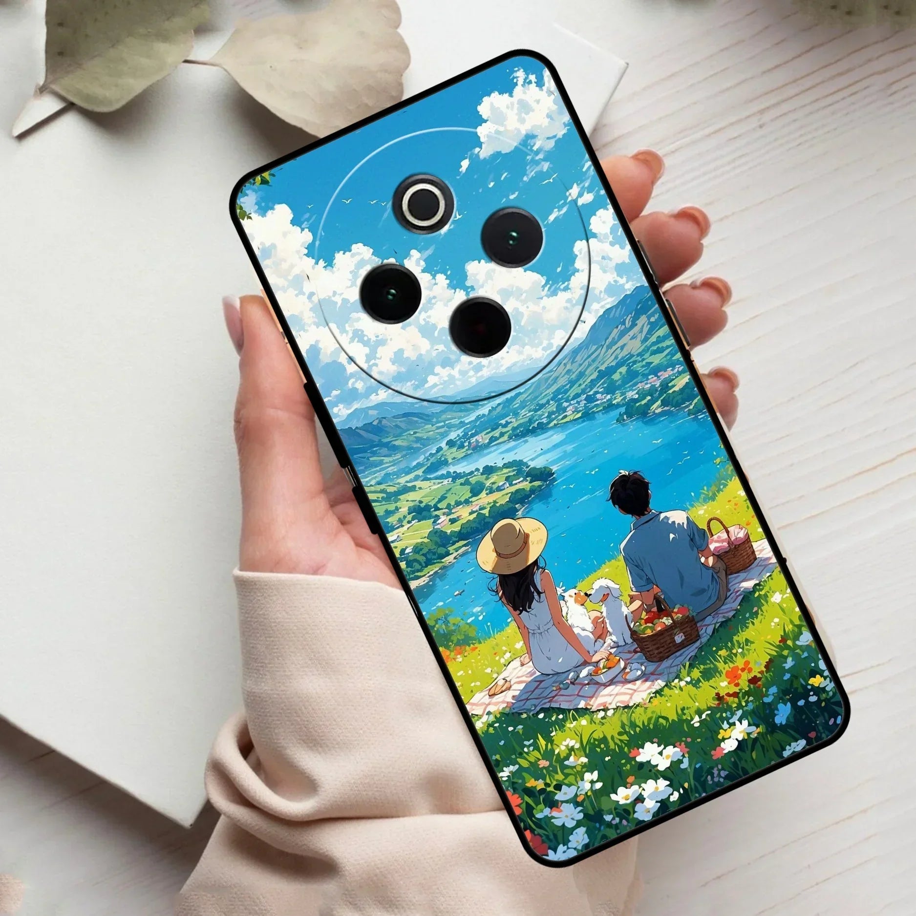Lakeside Whimsy Glass Case Cover For Vivo - ShopOnCliQ