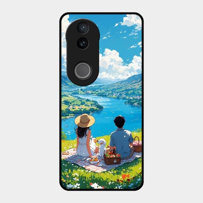 Lakeside Whimsy Glass Case Cover For Vivo T4R 5G